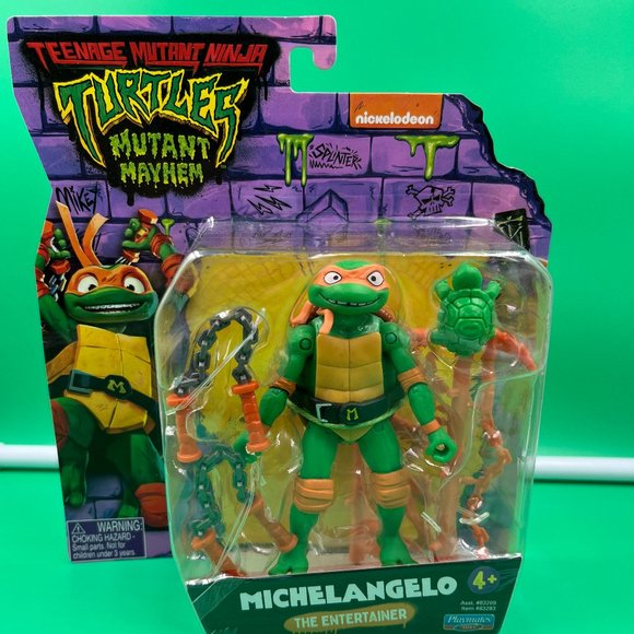 2023 New TMNT MUTANT MAYHEM Michelangelo The Entertainer Action Figure 4+ - Picture 1 of 2